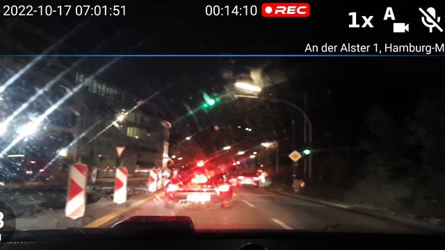 2022-10-17 06:47:40, 10 km, Jakob-Mores-Weg 1, Wandsbek 🇩🇪-Seewartenstraße 9, Hamburg-Mitte 🇩🇪 смотреть онлайн
