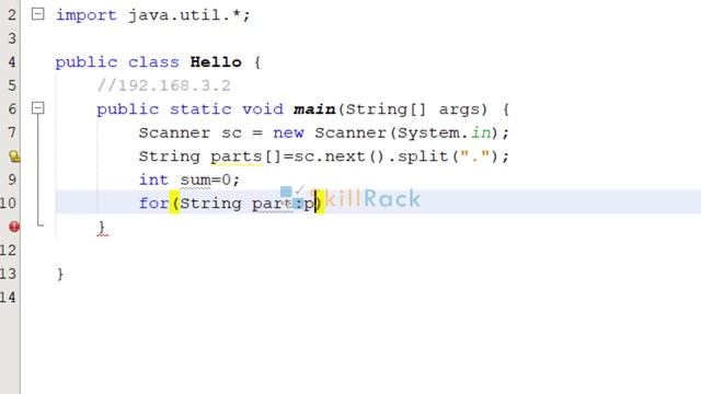 Find the sum of parts in an IP Address - Java смотреть онлайн