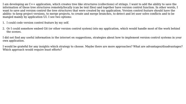 What are the possibilities to embed GIT into application in order to manage version control of... смотреть онлайн