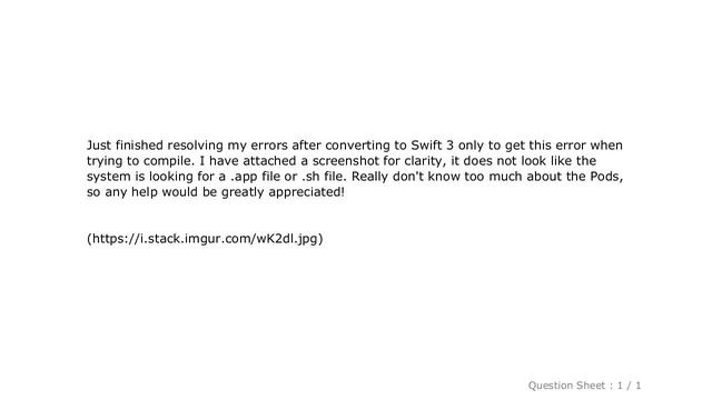 IOS : Run Custom Shell Script '[cp] Embed Pods Frameworks' No Such File Or Directory