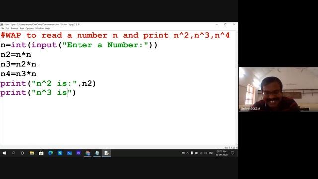 Class XI | Chapter-7 | Python Fundamentals| Text Book Programs | 09 Sep 2020 смотреть онлайн