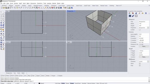 Rhino How To Flip Normals смотреть онлайн