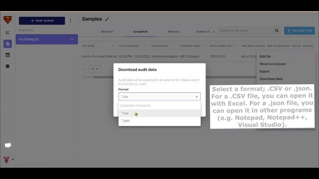 Staple: How to download audit data смотреть онлайн