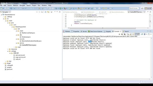 Java Web Services Masterclass with SOAP, REST, Spring & XML : REST Web Service Deploy and Run смотреть онлайн