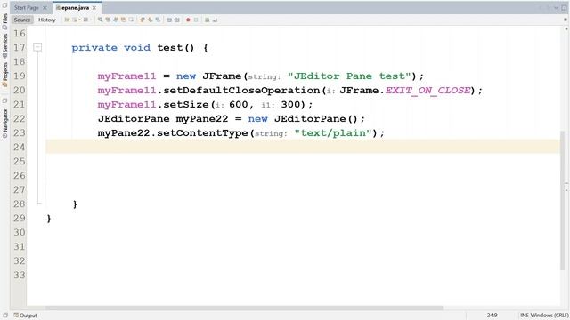 Java Swing: JEditorPane смотреть онлайн
