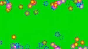 Цветы на зеленом фоне, хромакей