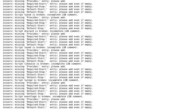 Upgrade to 18.04, now sudo apt-get upgrade produces loads of insserv errors as irqbalance is not... смотреть онлайн