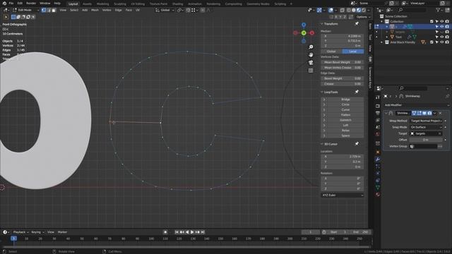 Fixing text topology in blender - part 2 - #23 Subdivision Surface Modelling смотреть онлайн