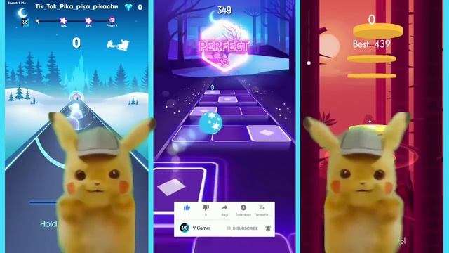 Beat Roller VS Tiles Hop VS Beat Jumper - Pika Pika Pikachu. V Gamer смотреть онлайн