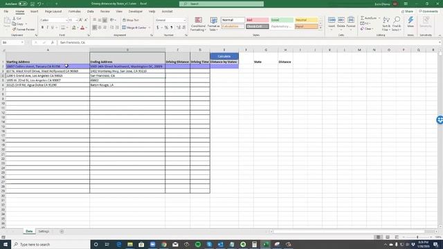 Google Maps Miles per State - Calculate Driven Miles by State in Excel смотреть онлайн