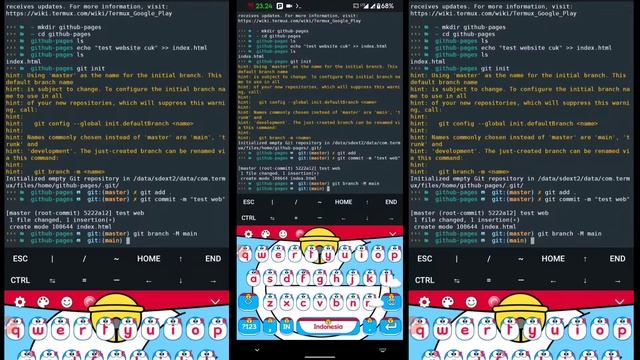 MEMBUAT WEBSITE SEDERHANA | GITHUB PAGES DI TERMUX смотреть онлайн