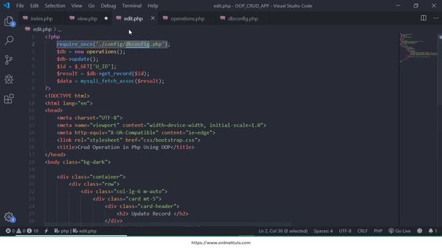 Crud Operation in Php Using OOP Part 04 смотреть онлайн