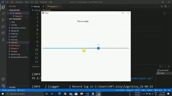 Creating Slider using KivyMD || MDSlider class || Mobile App Development