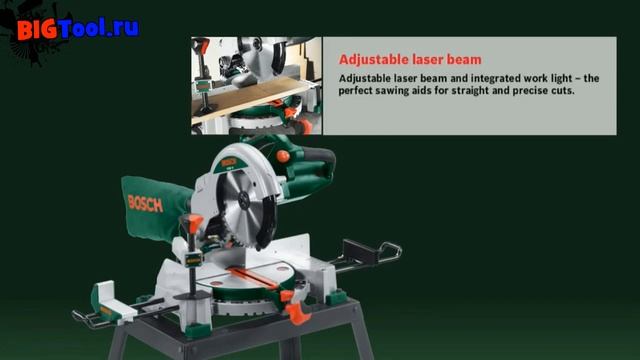 Торцовочная пила Bosch PCM 10 T + рабочий стол смотреть онлайн