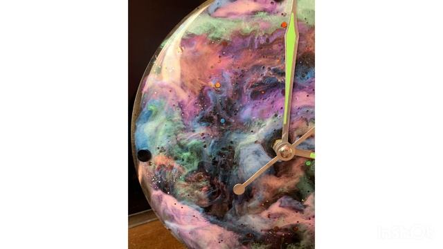 Часы из эпоксидной смолы « Маленький космос «►Epoxy resin clock "Little space" смотреть онлайн