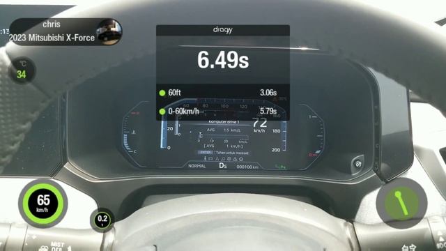 Mitsubishi XForce 0-100 kmh Sport mode Dragy akselerasi acceleration indonesia Test Drive Review XF смотреть онлайн