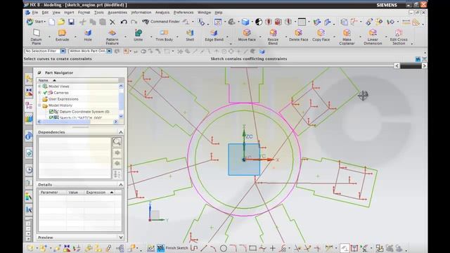 1.1 Sketch Engine - Siemens NX 8 Kinematik - Animate constraint смотреть онлайн