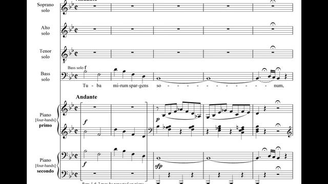 MOZART / Süssmayr / CZERNY : REQUIEM : III. Sequentia; III. 2. Tuba mirum / Piano4hand / Excerpt смотреть онлайн