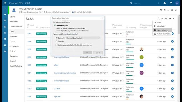 Contact Record Exporting Data to Excel смотреть онлайн