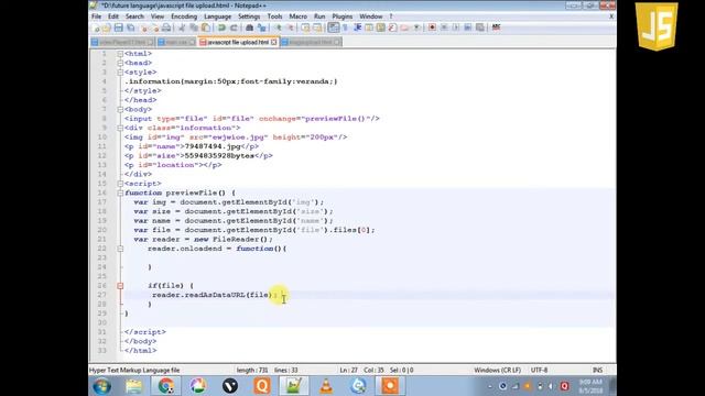 JAVASCRIPT - IMAGE UPLOAD AND PREVIEW смотреть онлайн