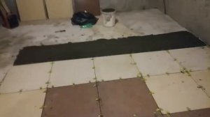 КАК МОЖНО НАКЛЕИТЬ ПЛИТКУ В ГАРАЖЕ. КЕРАМОГРАНИТ 10мм.