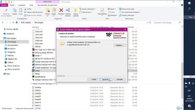 Instalación ORACLE Express 18c, SQLdeveloper - CREAR TABLESPACE -DATAFILE- USER -PASS. смотреть онлайн