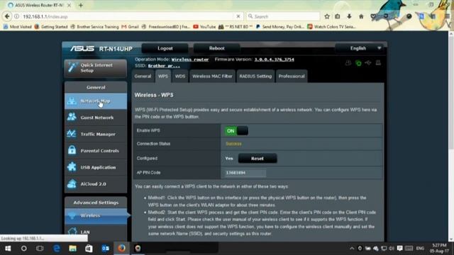 HL 1210W WPS Wairless Install