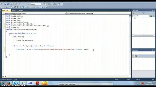 C# .net MCTs Exam (70536) - Serialization Banary Formater Part - 1 смотреть онлайн