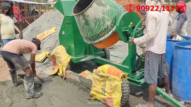 Concrete mixing site video with arc cement mixer machine electrical смотреть онлайн