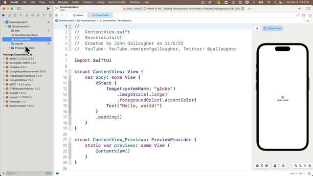 Ch. 8.1 Configuring An App for Firebase & CloudFirestore using SwiftUI and Swift Package Manager смотреть онлайн