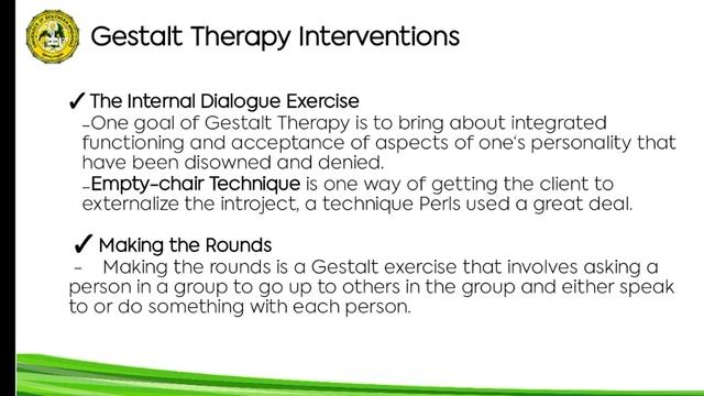 GESTALT THERAPY: APPLICATION THERAPEUTIC TECHNIQUES AND PROCEDURES & MULTICULTURAL PERSPECTIVE смотреть онлайн