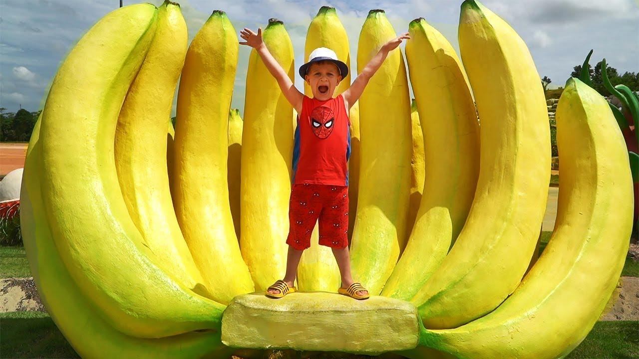 Roma and Diana Learn English Food Names, Fruits and Vegetables while playing смотреть онлайн