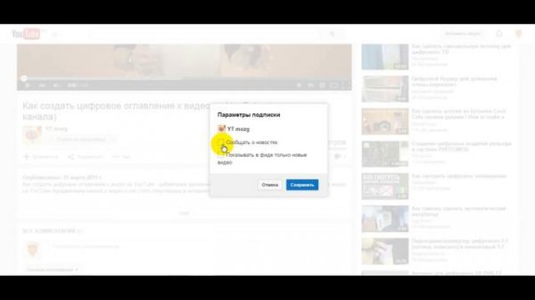 Подписка на канал YouTube - скрытые настройки (продвижение канала и видео)