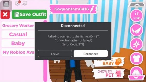 FIX Error Code 279 Roblox Failed To Connect To The Game ID 17 connection Attempt Failed. IOS 13.7.