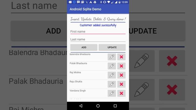 android sqlite - Insert, Update, Delete, Query demo смотреть онлайн