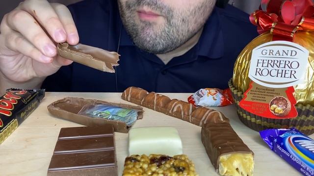 ASMR Chocolate Candy Bars (Eating Chocolate Mukbang) 먹방 Eating Sounds смотреть онлайн