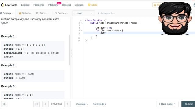 Leetcode Question 260 "Single Number III" in Java смотреть онлайн