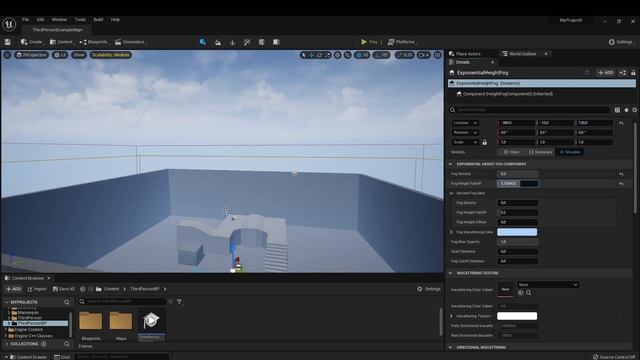 [UE5] Создаем туман при помощи стандартных настроек Exponential Height Fog смотреть онлайн