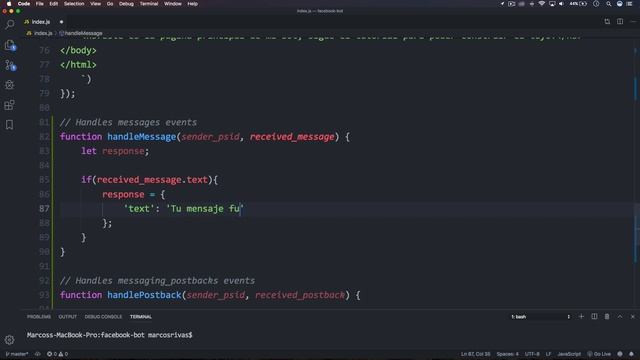 Programar un chatbot en Facebook Messenger Parte 3 смотреть онлайн