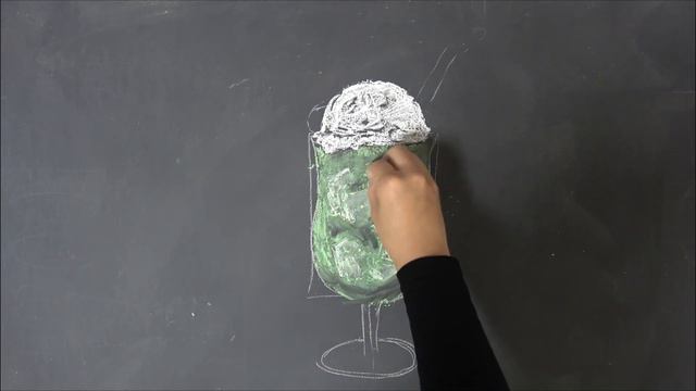 [チョークで驚かす方法]レトロでおしゃれなクリームソーダの描き方＃チョークアート＃黒板アート#art #viral смотреть онлайн