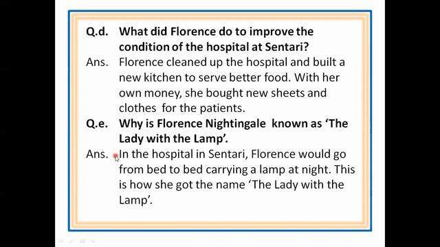 Florence Nightingale Exercise, L- 14, Class - 7th смотреть онлайн