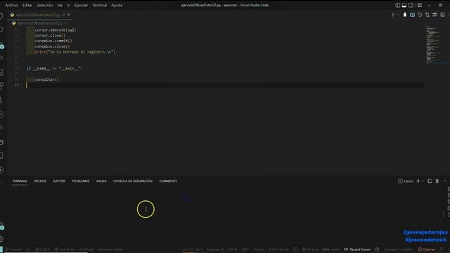 95 Ejercicio practico de Python, base datos Alumnos con sqlite (continuacion) смотреть онлайн