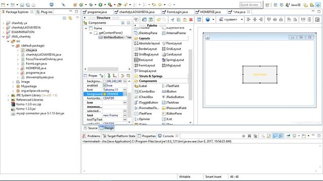 how to open new frame when click button by eclipse java смотреть онлайн