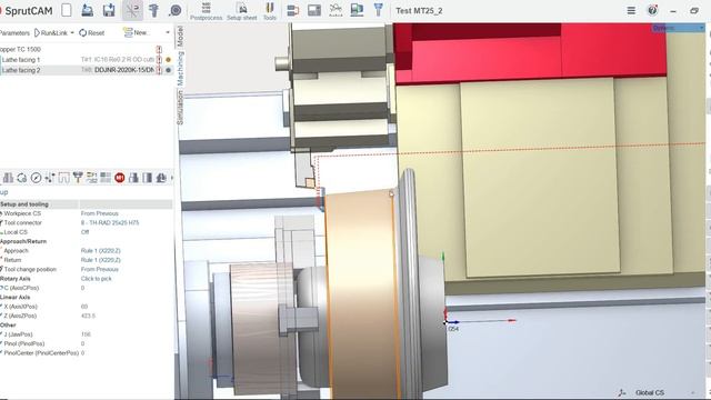 SprutCAM Tutorial #9 | SprutCAM Turning Toolpath Basic Beginners