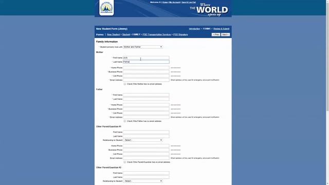 New Student Registration Form смотреть онлайн
