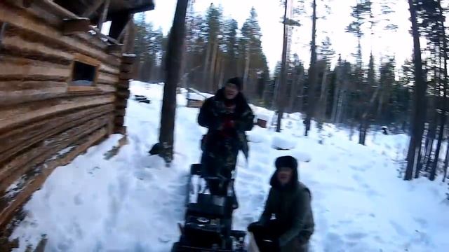 Зимний поход в зимовье. Восточная Сибирь 38, минус -30 Поломка мотобуксировщика смотреть онлайн