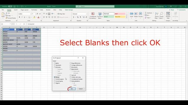 Delete Empty Cell Rows In Excel смотреть онлайн