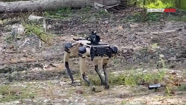 Here's Comes the US Army's New Super Robo-Dog With Sniper Rifle смотреть онлайн