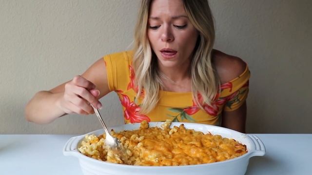 Cheesy Southern Mac and Cheese MUKBANG + Recipe | No Talking (talking removed) смотреть онлайн