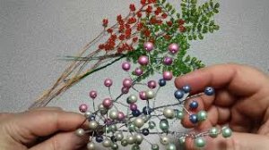 Бисероплетение.   Декоративные веточки из бисера . 1 часть. Мастер класс. Пошаговый МК .